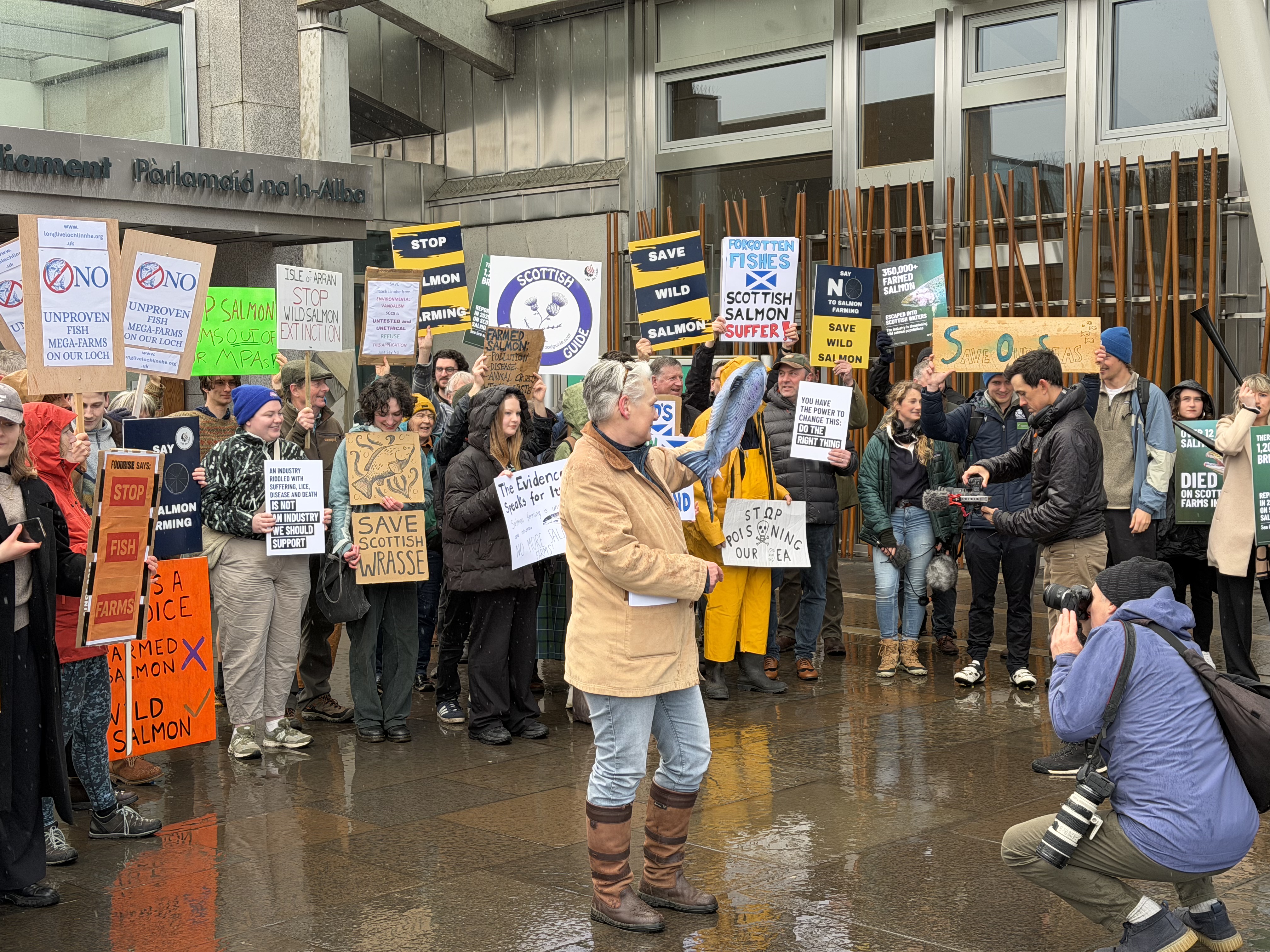 SGA Fishing Group backed the first ever Holyrood demonstration for wild salmon