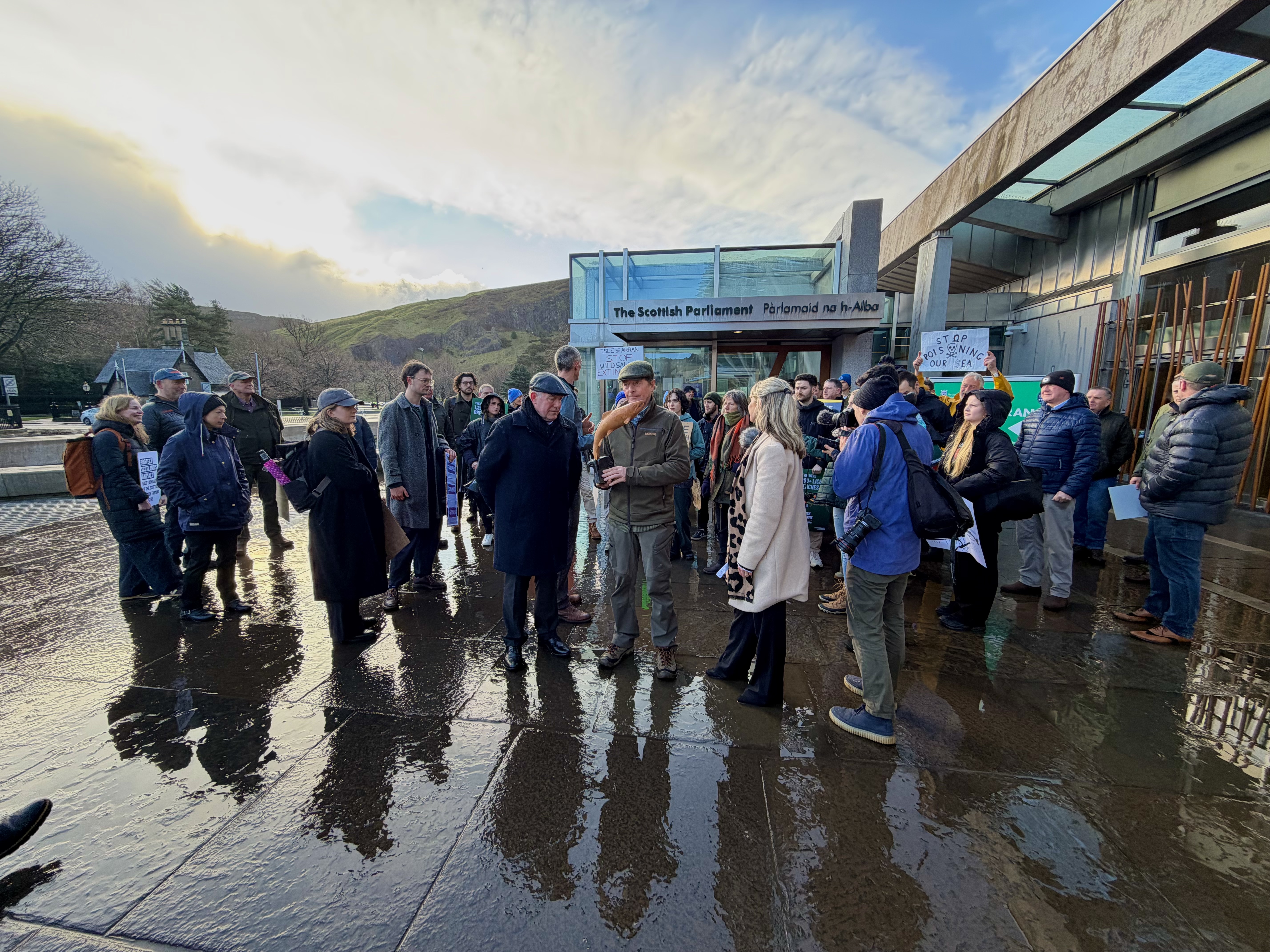 SGA Fishing Group backed the first Holyrood protest for wild salmon